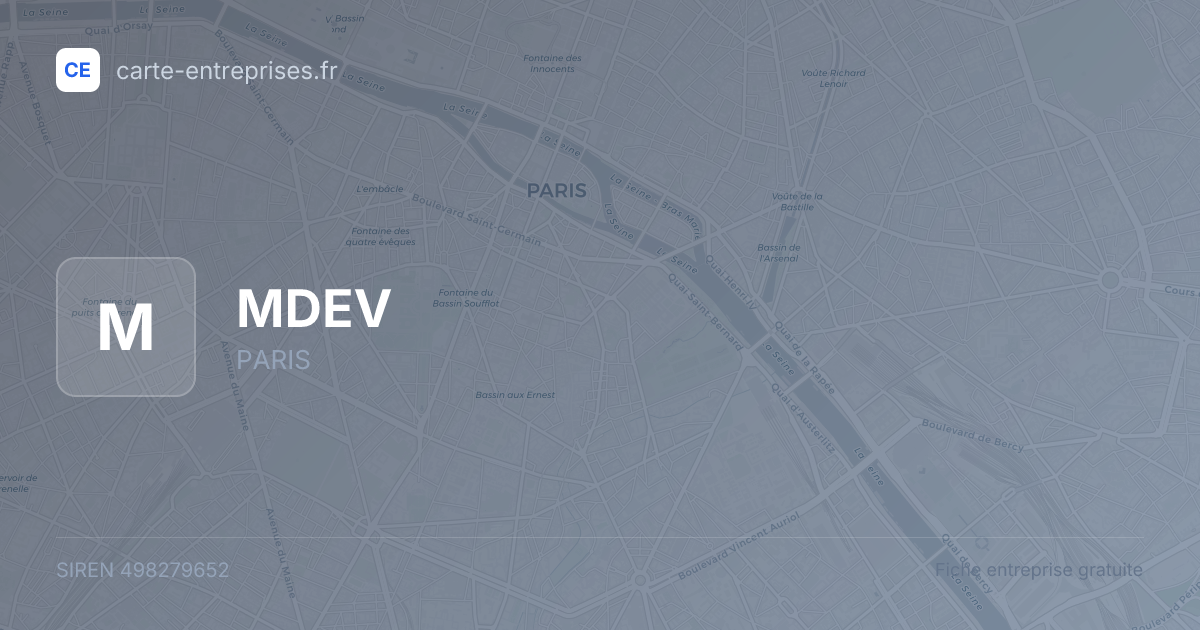 MDEV — 498279652 — fiche entreprise