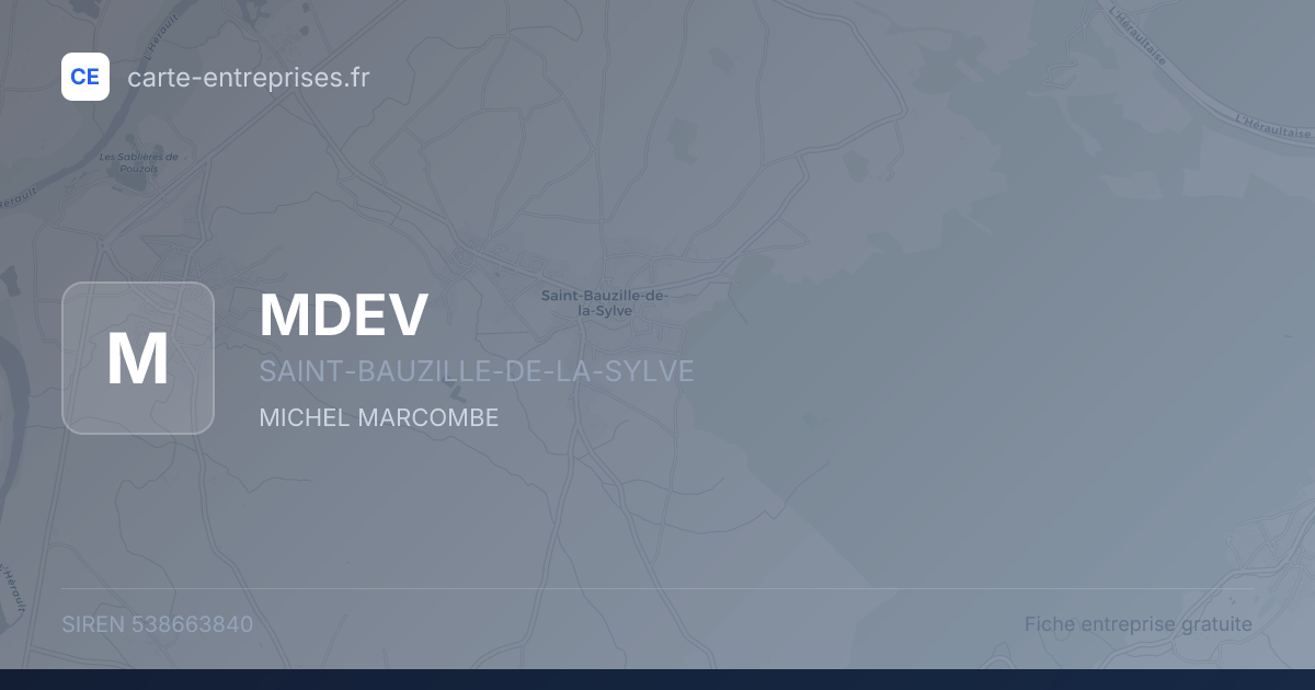 MDEV — 538663840 — fiche entreprise