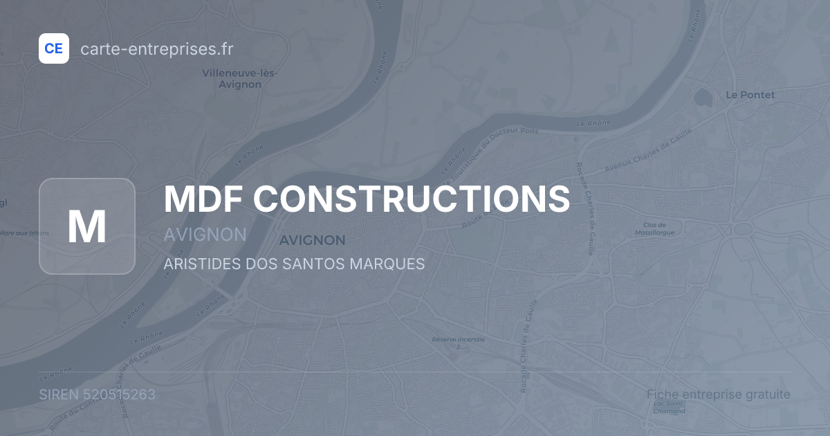 MDF CONSTRUCTIONS — 520515263 — fiche entreprise