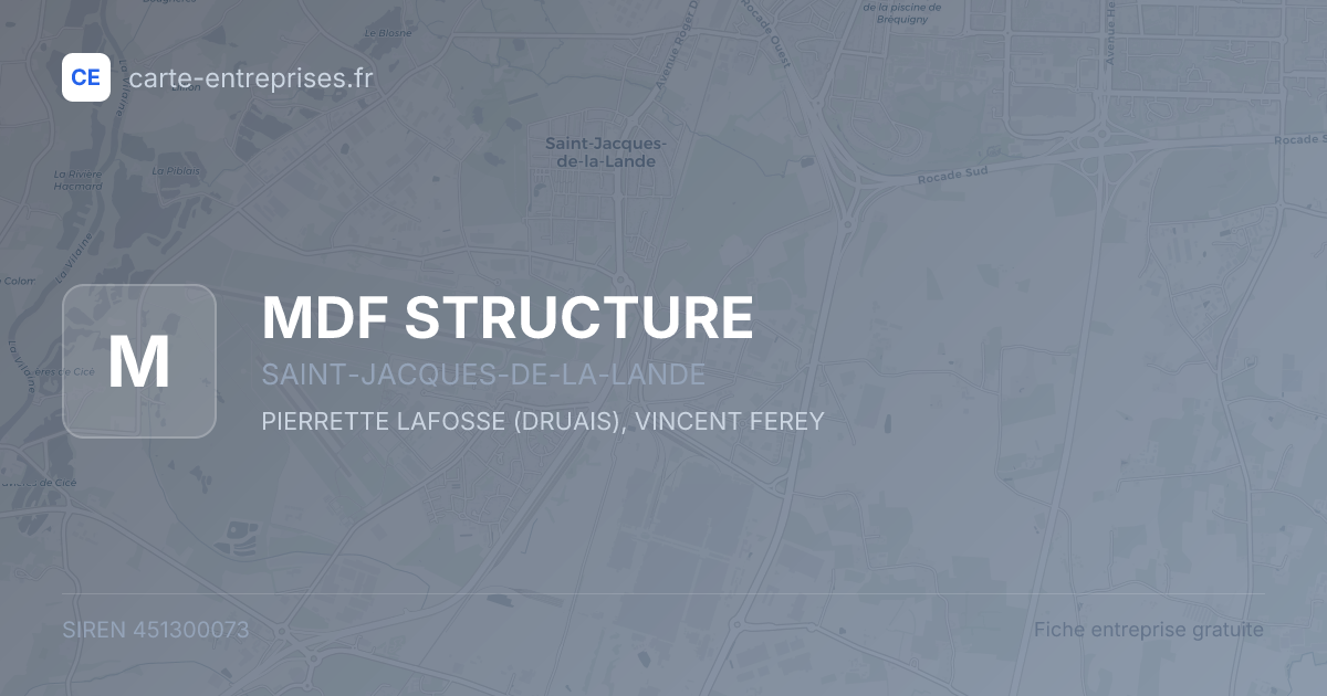 MDF STRUCTURE — 451300073 — fiche entreprise