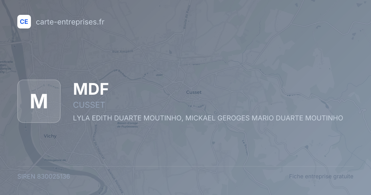 MDF — 830025136 — fiche entreprise