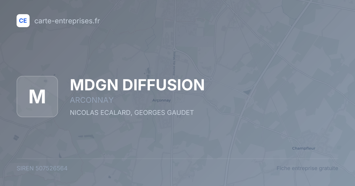 MDGN DIFFUSION — 507526564 — fiche entreprise