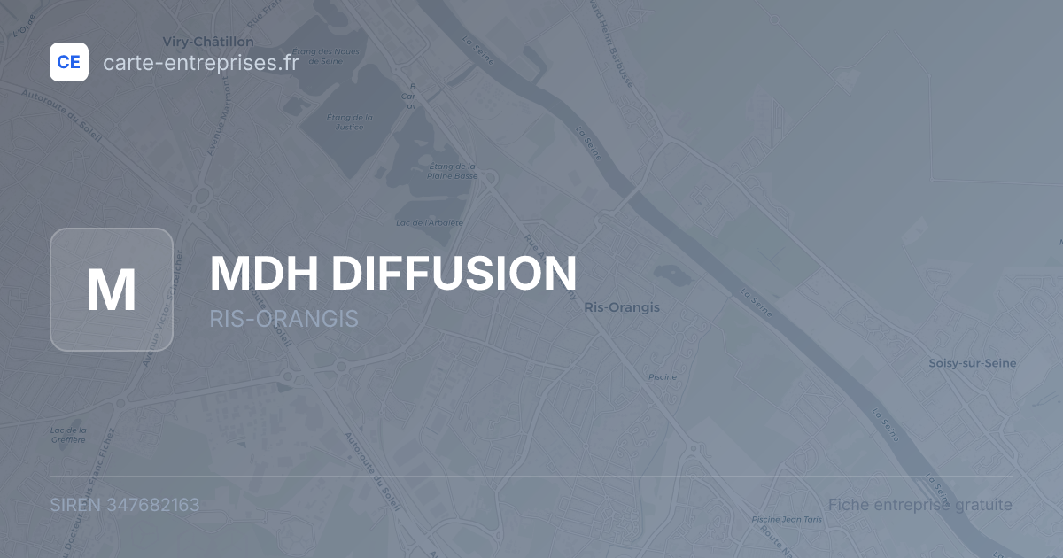 MDH DIFFUSION — 347682163 — fiche entreprise
