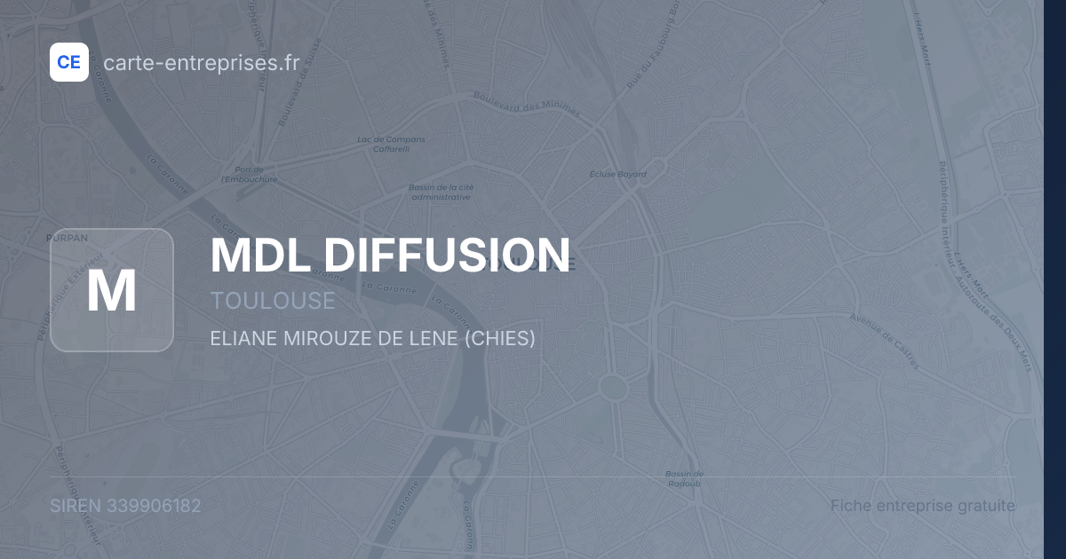 MDL DIFFUSION — 339906182 — fiche entreprise