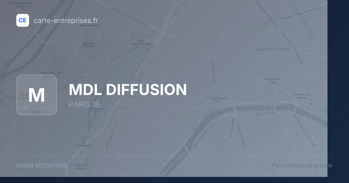 MDL DIFFUSION — 403007099 — fiche entreprise