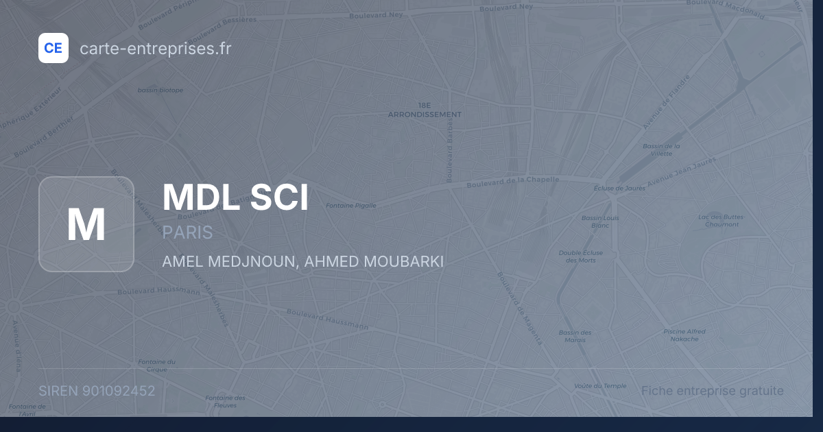 MDL SCI — 901092452 — fiche entreprise