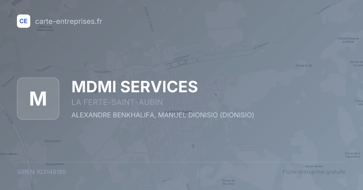 MDMI SERVICES — 103148185 — fiche entreprise