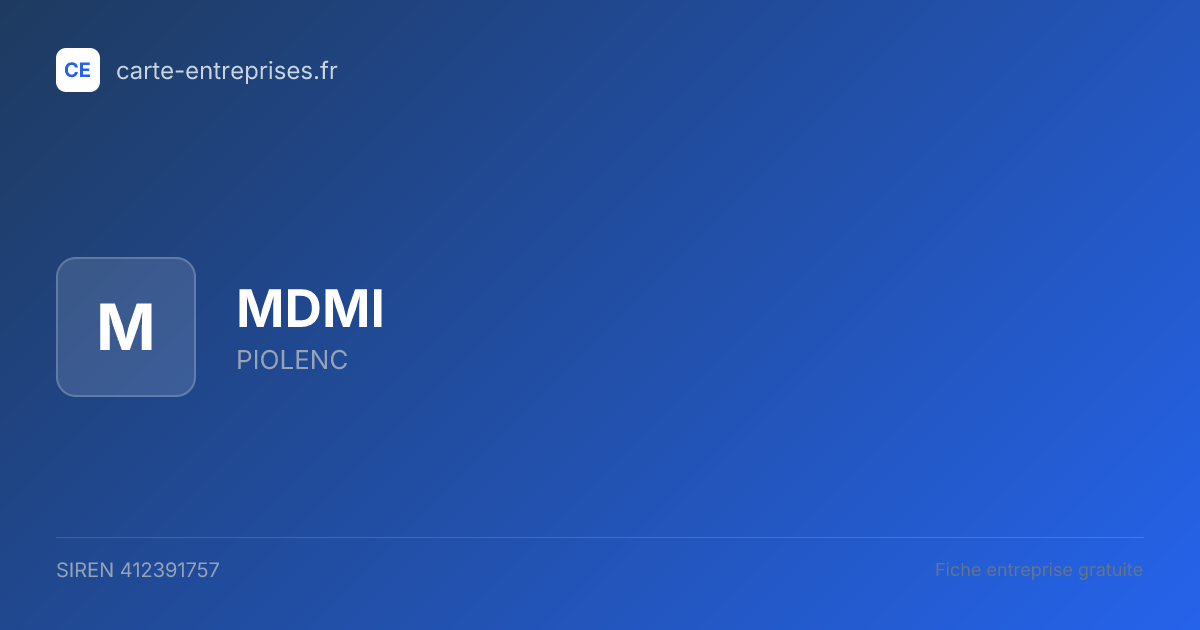 MDMI — 412391757 — fiche entreprise