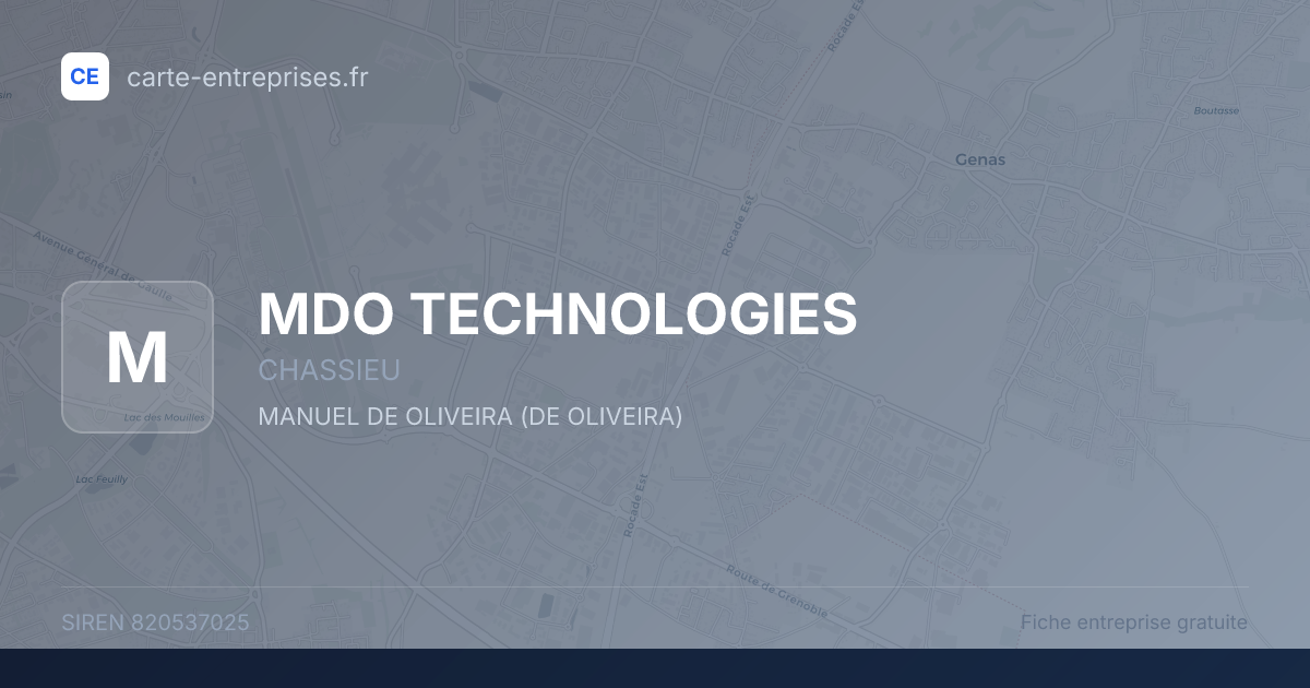 MDO TECHNOLOGIES — 820537025 — fiche entreprise