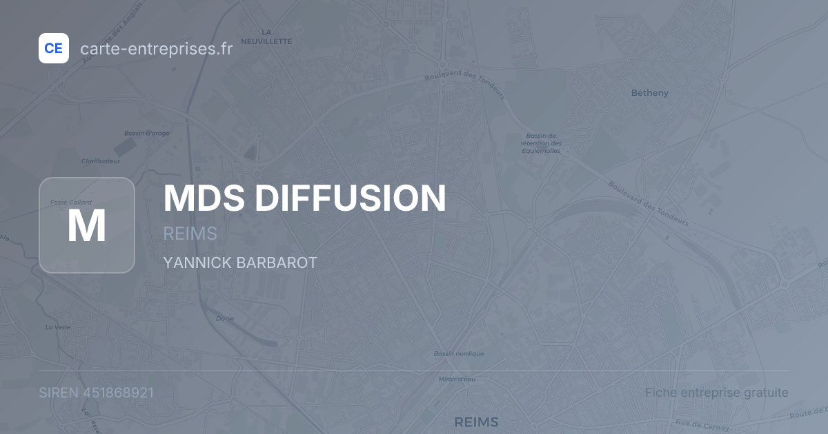 MDS DIFFUSION — 451868921 — fiche entreprise