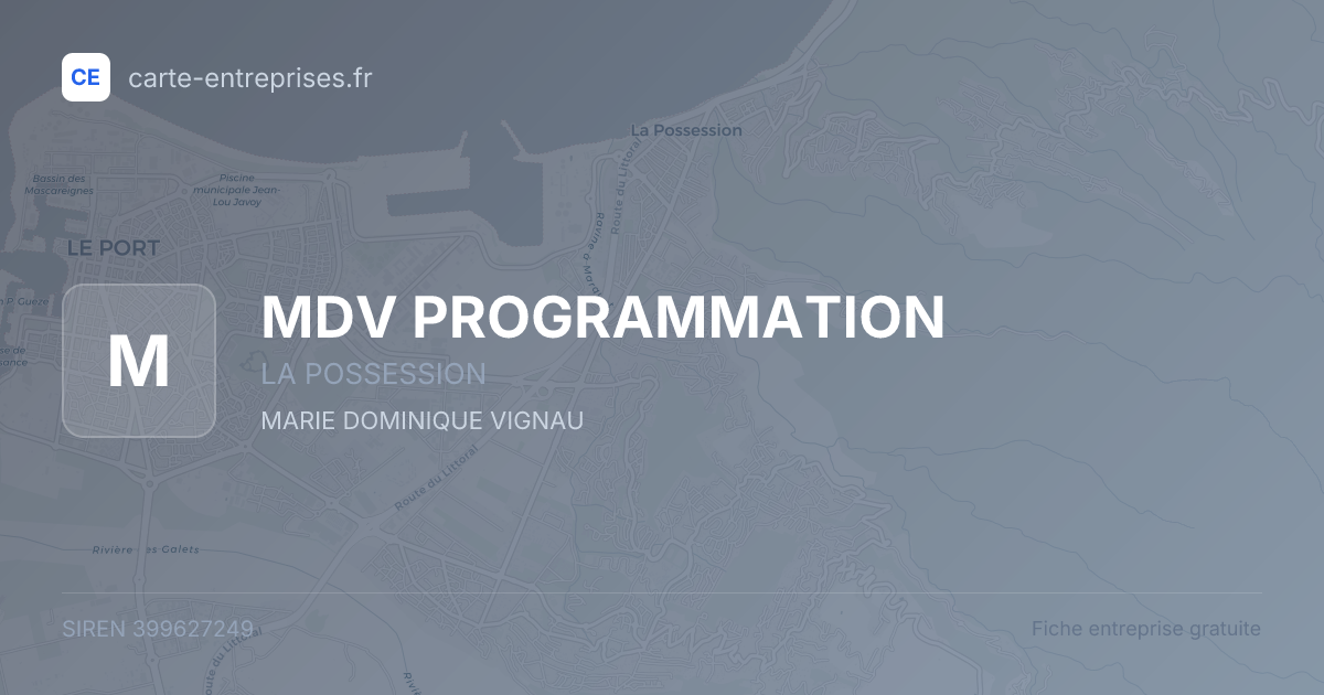 MDV PROGRAMMATION — 399627249 — fiche entreprise