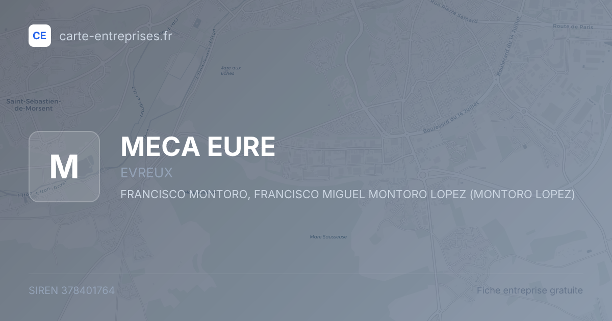 MECA EURE — 378401764 — fiche entreprise