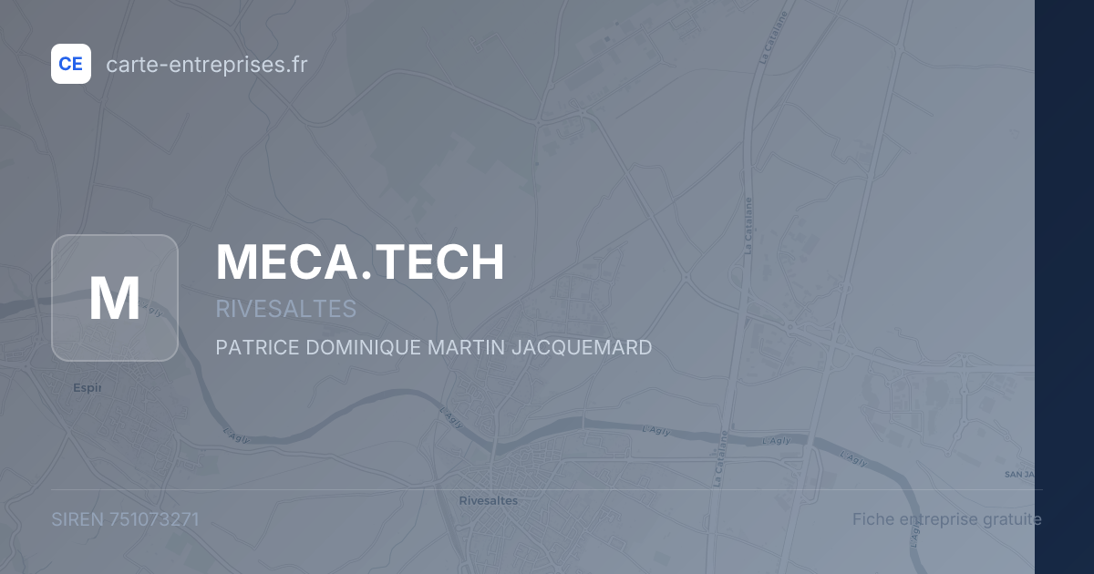 MECA.TECH — 751073271 — fiche entreprise