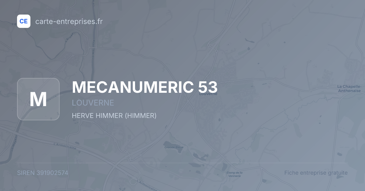 MECANUMERIC 53 — 391902574 — fiche entreprise