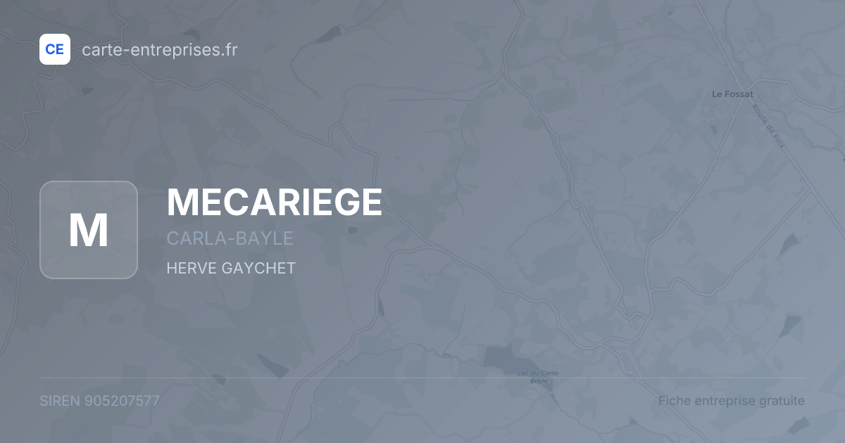 MECARIEGE — 905207577 — fiche entreprise