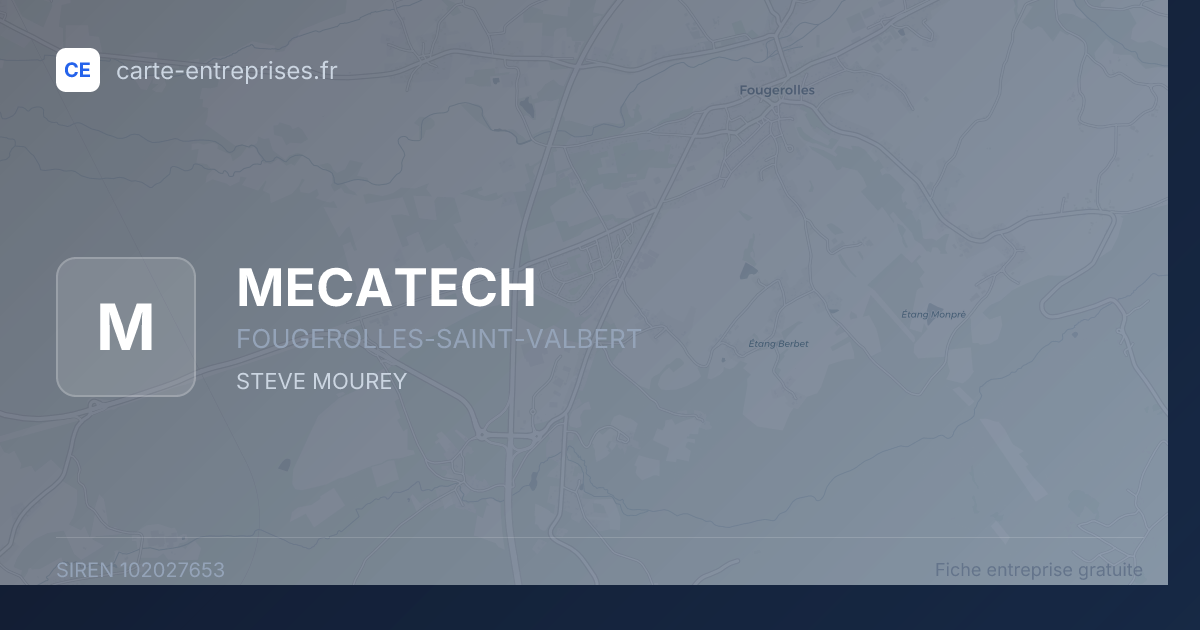 MECATECH — 102027653 — fiche entreprise