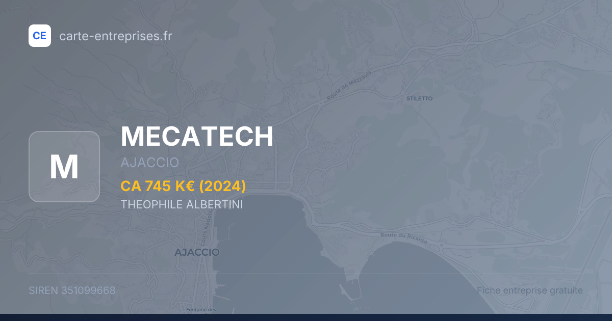 MECATECH — 351099668 — fiche entreprise