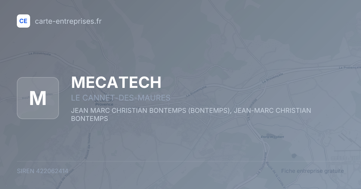 MECATECH — 422062414 — fiche entreprise
