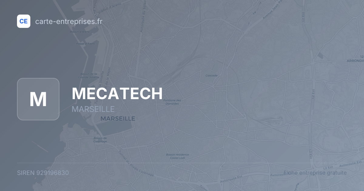 MECATECH — 929196830 — fiche entreprise