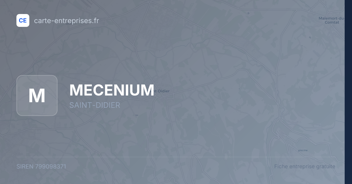 MECENIUM — 799098371 — fiche entreprise