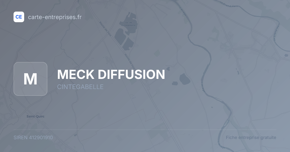 MECK DIFFUSION — 412901910 — fiche entreprise