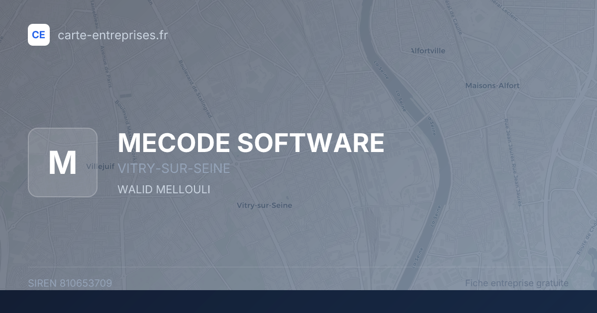 MECODE SOFTWARE — 810653709 — fiche entreprise