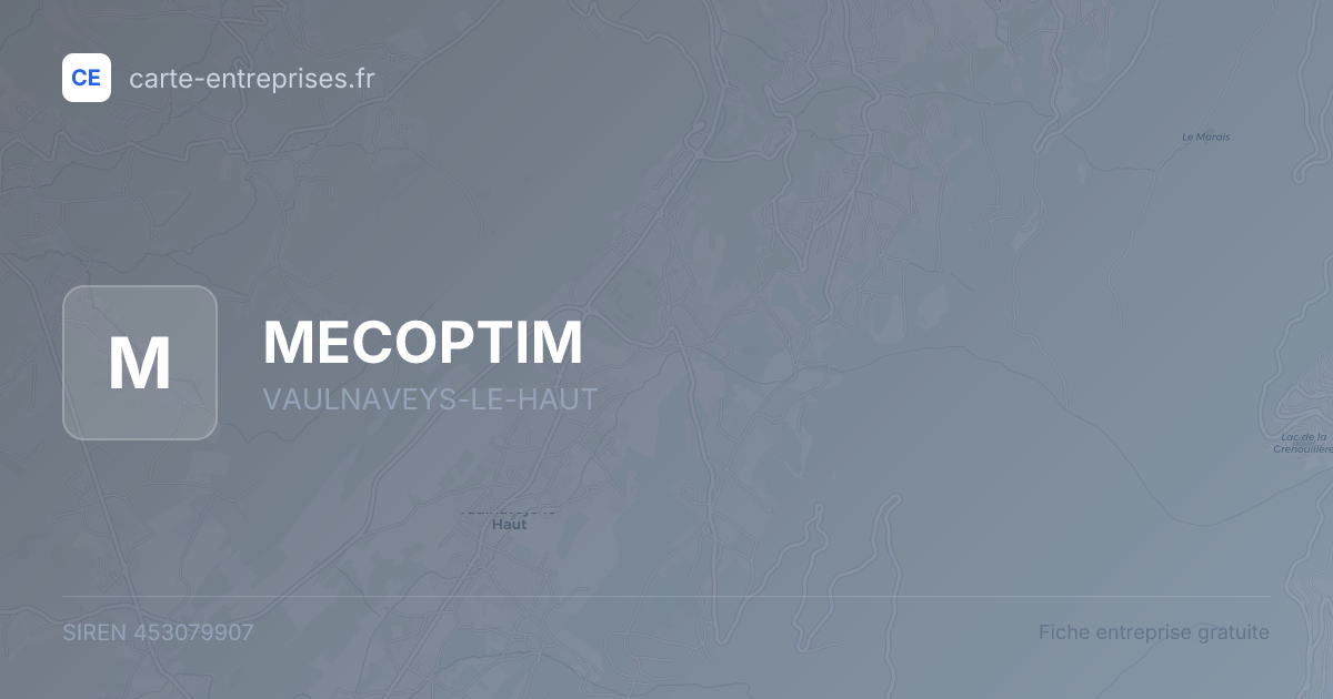 MECOPTIM — 453079907 — fiche entreprise
