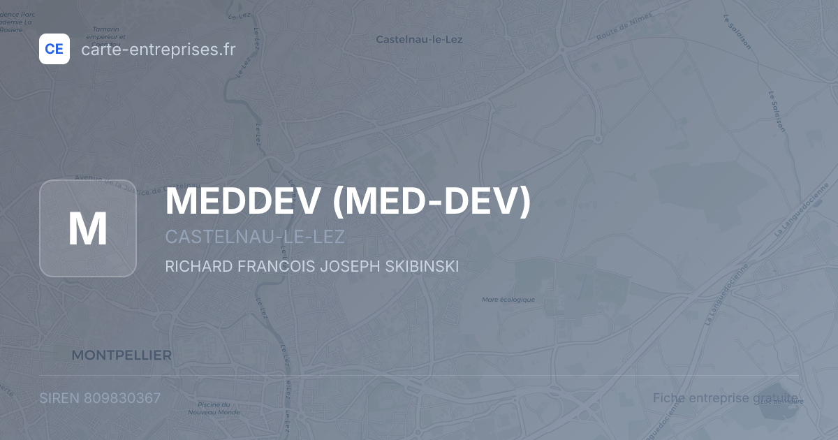 MEDDEV (MED-DEV) — 809830367 — fiche entreprise