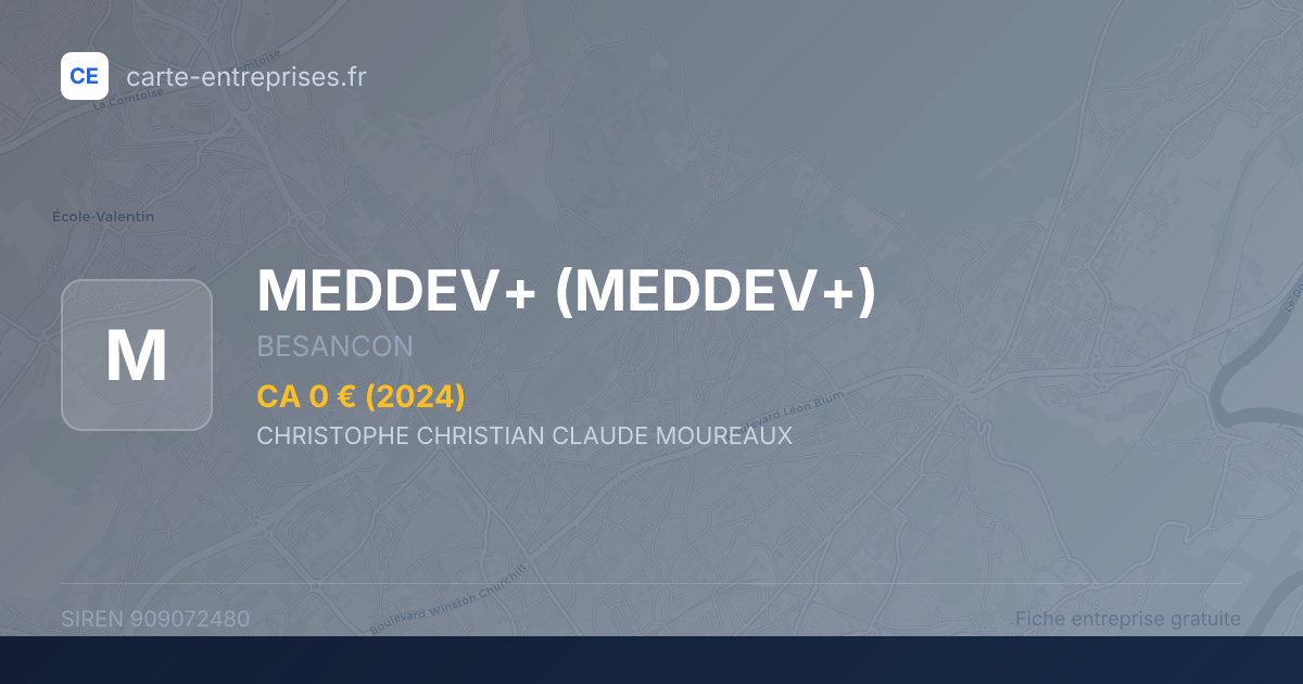 MEDDEV+ — 909072480 — fiche entreprise