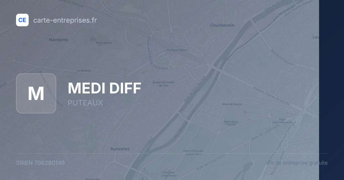 MEDI DIFF — 706280146 — fiche entreprise