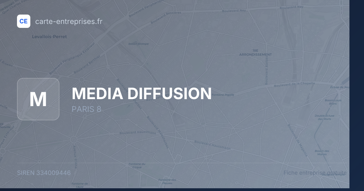 MEDIA DIFFUSION — 334009446 — fiche entreprise
