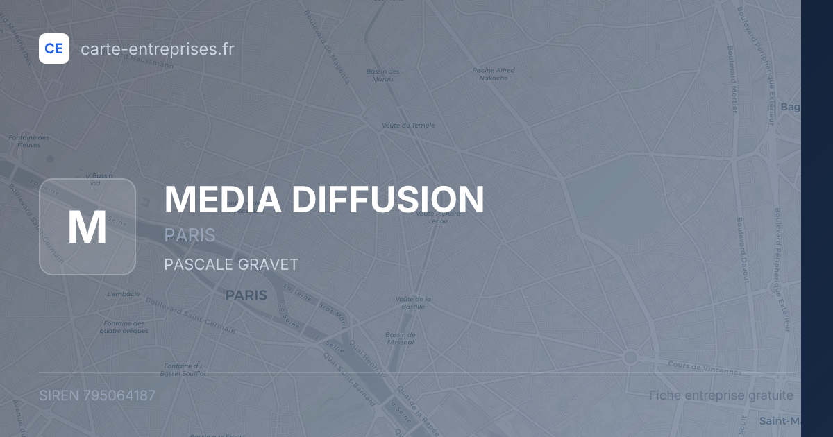 MEDIA DIFFUSION — 795064187 — fiche entreprise