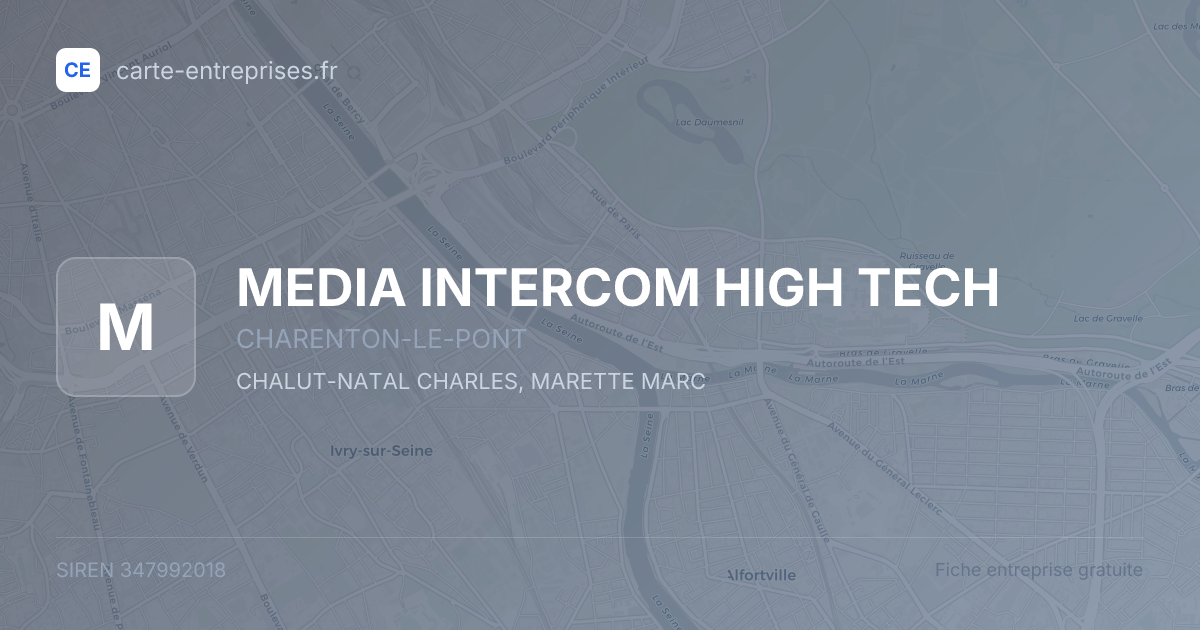 MEDIA INTERCOM HIGH TECH — 347992018 — fiche entreprise