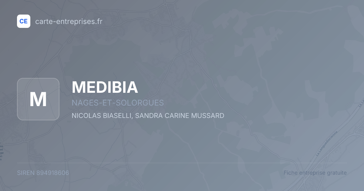 MEDIBIA — 894918606 — fiche entreprise