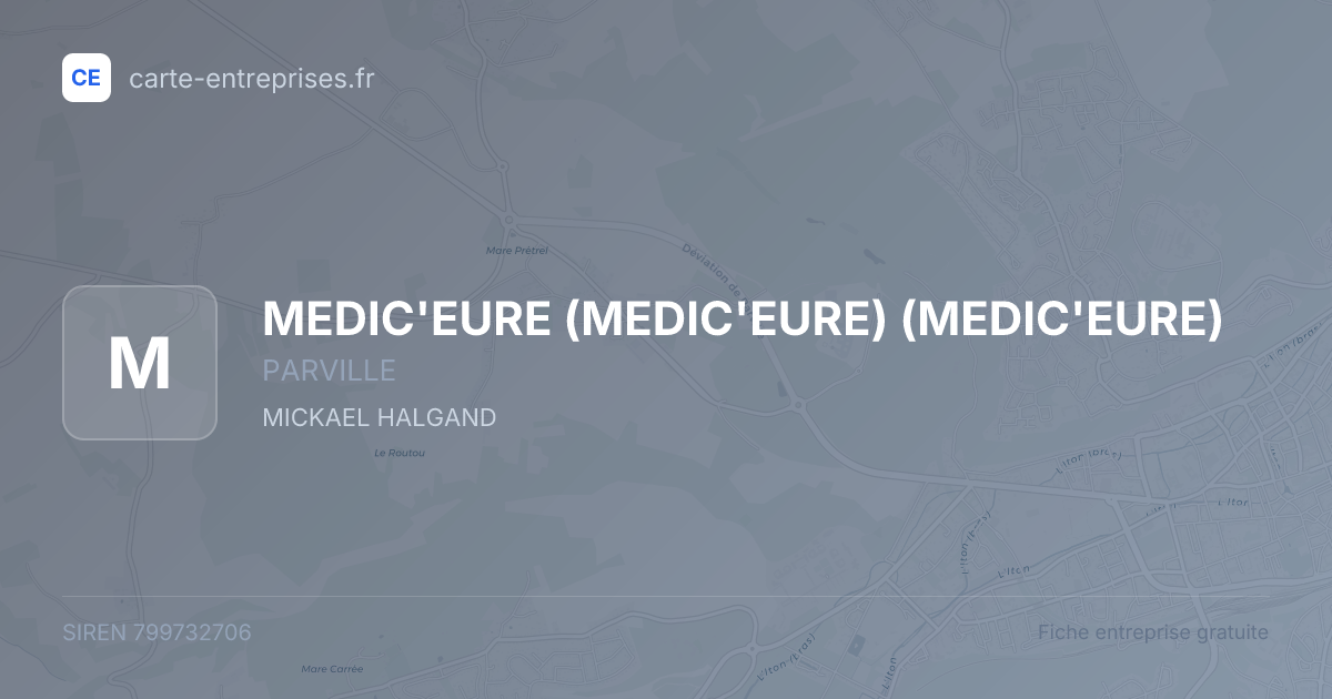 MEDIC'EURE (MEDIC'EURE) (MEDIC'EURE) — 799732706 — fiche entreprise