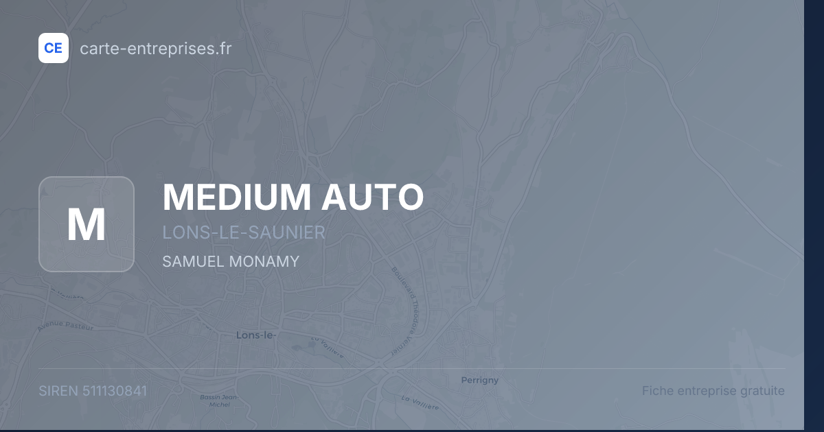 MEDIUM AUTO — 511130841 — fiche entreprise