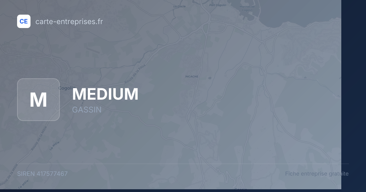 MEDIUM — 417577467 — fiche entreprise