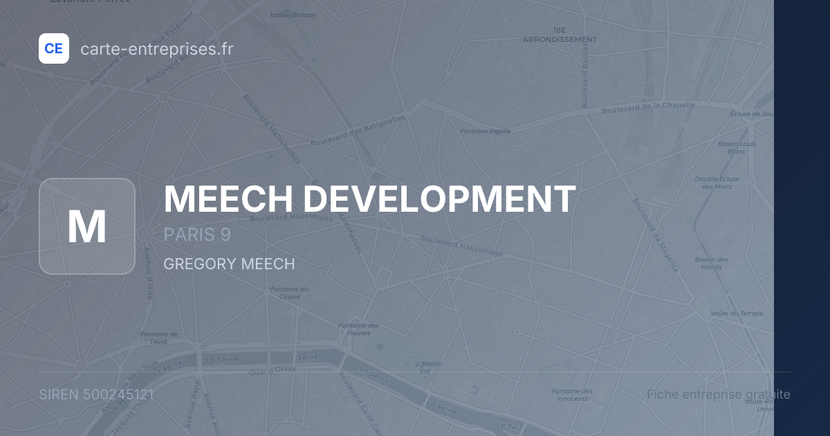 MEECH DEVELOPMENT — 500245121 — fiche entreprise