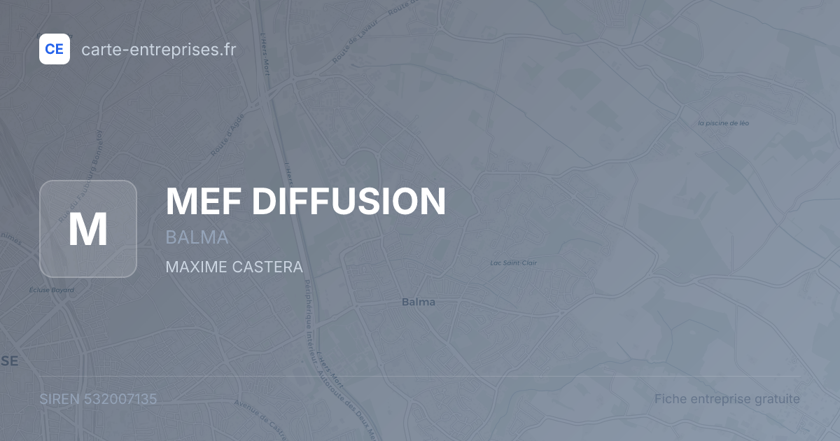 MEF DIFFUSION — 532007135 — fiche entreprise