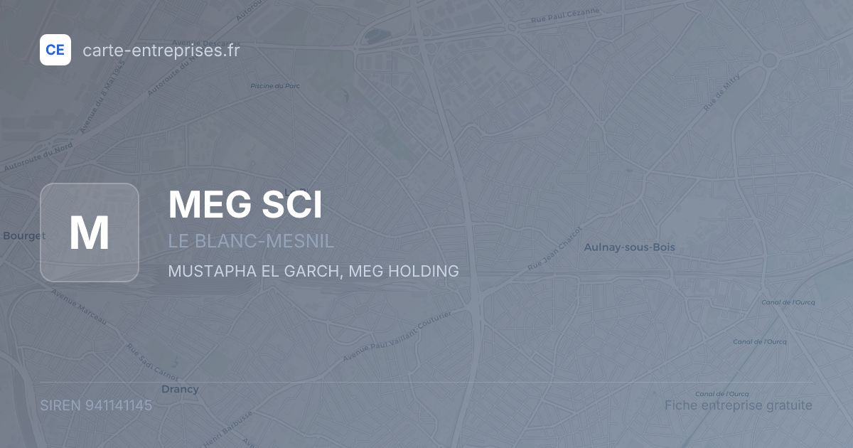 MEG SCI — 941141145 — fiche entreprise