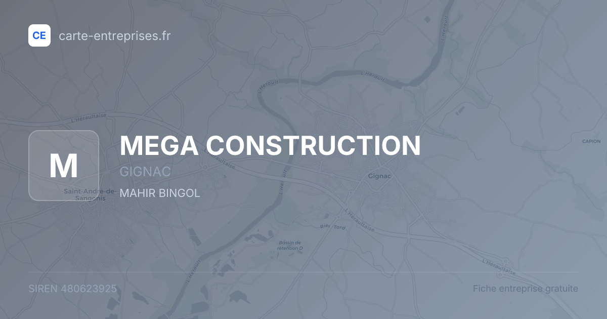MEGA CONSTRUCTION — 480623925 — fiche entreprise