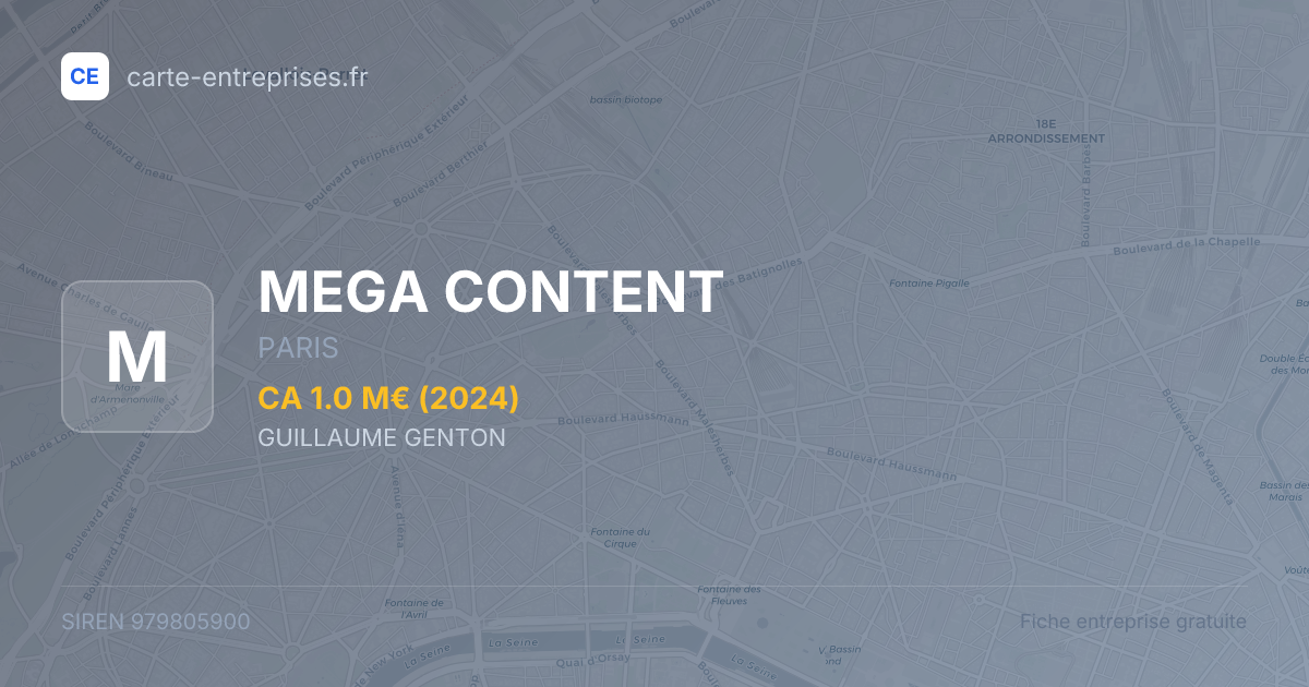 MEGA CONTENT — 979805900 — fiche entreprise