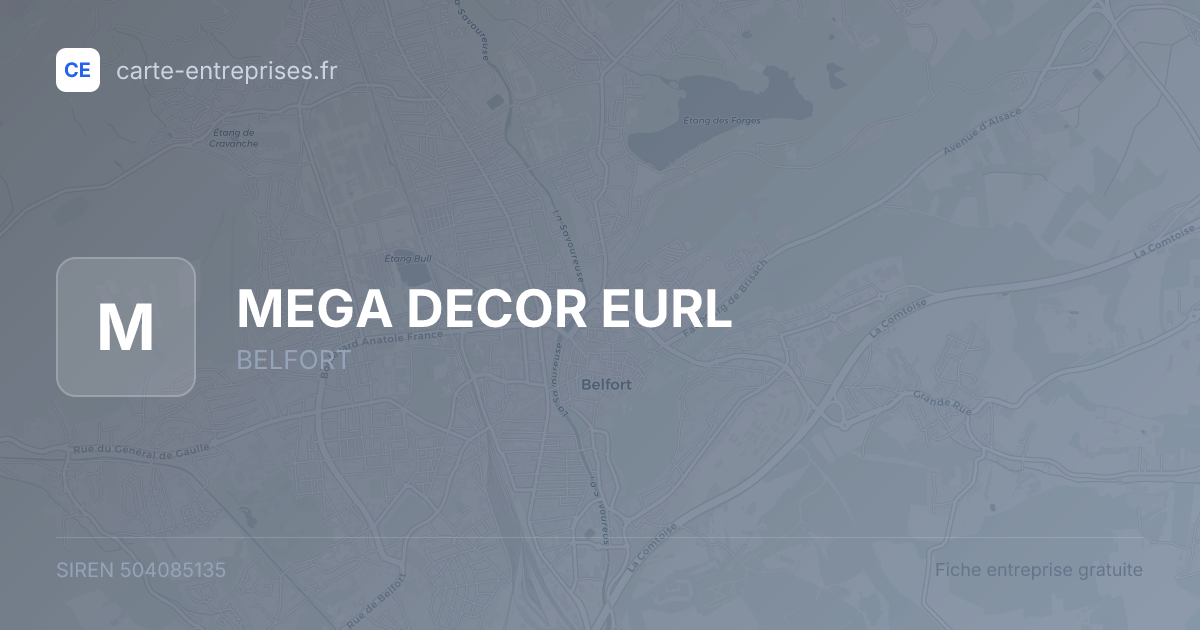 MEGA DECOR EURL — 504085135 — fiche entreprise