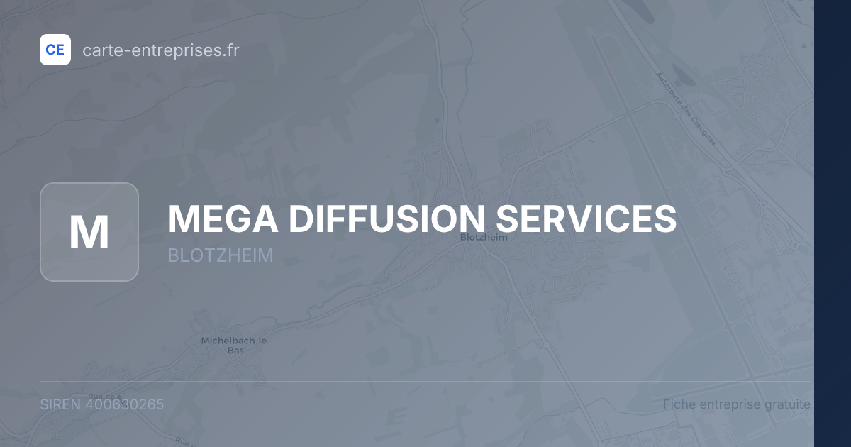 MEGA DIFFUSION SERVICES — 400630265 — fiche entreprise