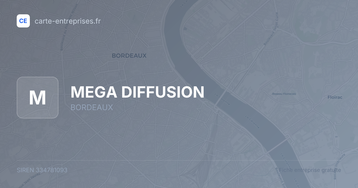 MEGA DIFFUSION — 334781093 — fiche entreprise