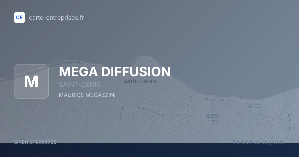 MEGA DIFFUSION — 378055735 — fiche entreprise