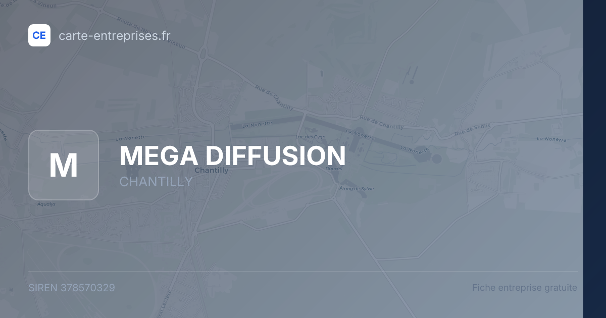 MEGA DIFFUSION — 378570329 — fiche entreprise