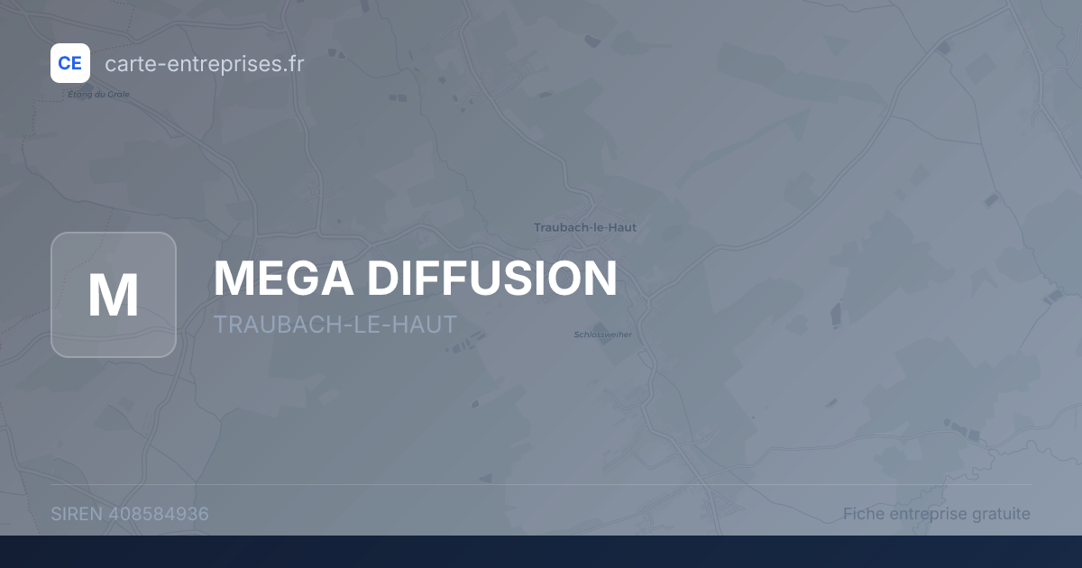 MEGA DIFFUSION — 408584936 — fiche entreprise