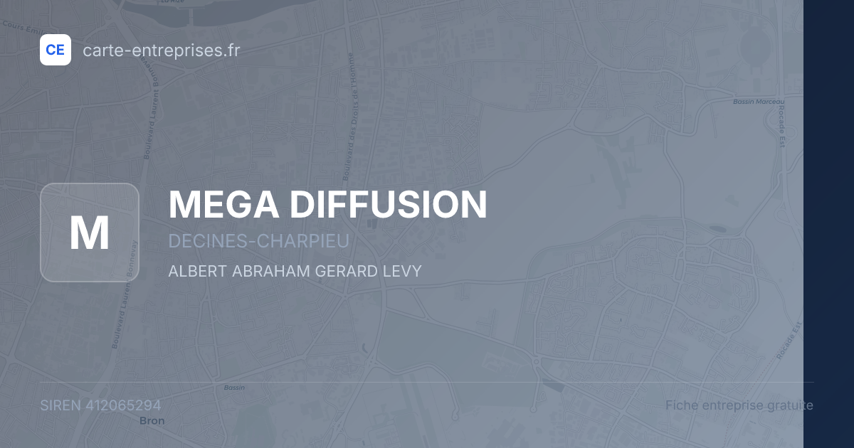 MEGA DIFFUSION — 412065294 — fiche entreprise