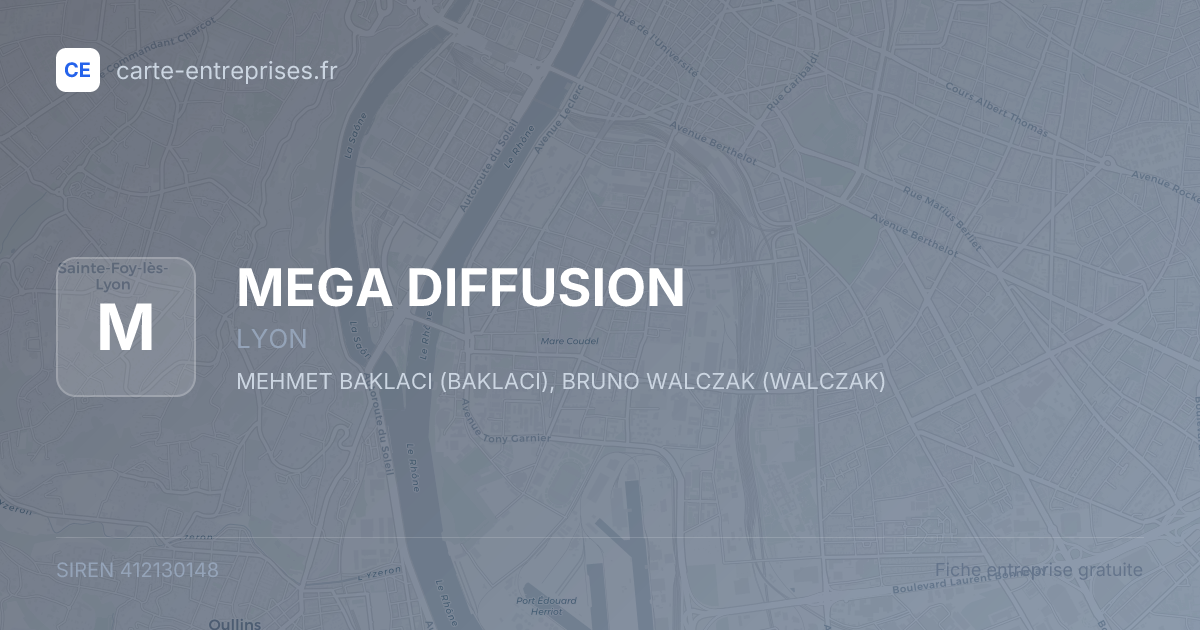 MEGA DIFFUSION — 412130148 — fiche entreprise